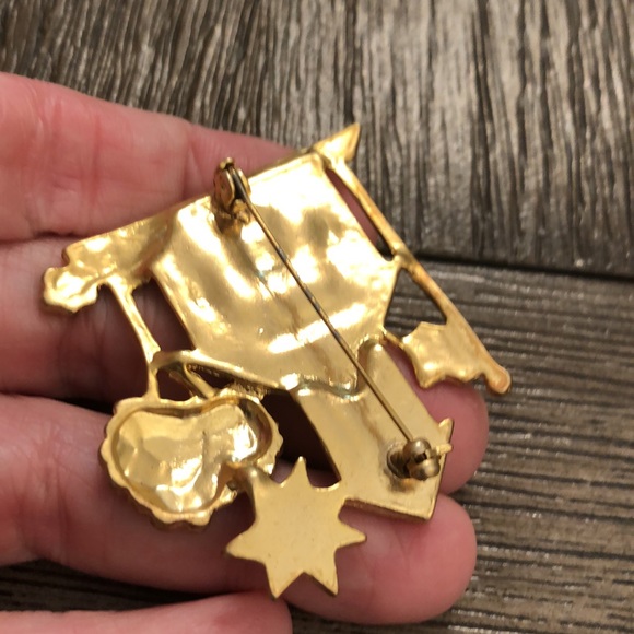 Vintage I Love School Pin Mate Goldtone School House - Picture 11 of 11